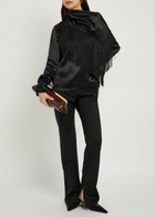 Gabriela Hearst Anderson Scarf-effect Draped Silk top Black