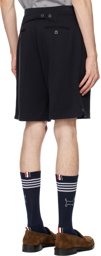 Thom Browne Navy Zip-Fly Shorts