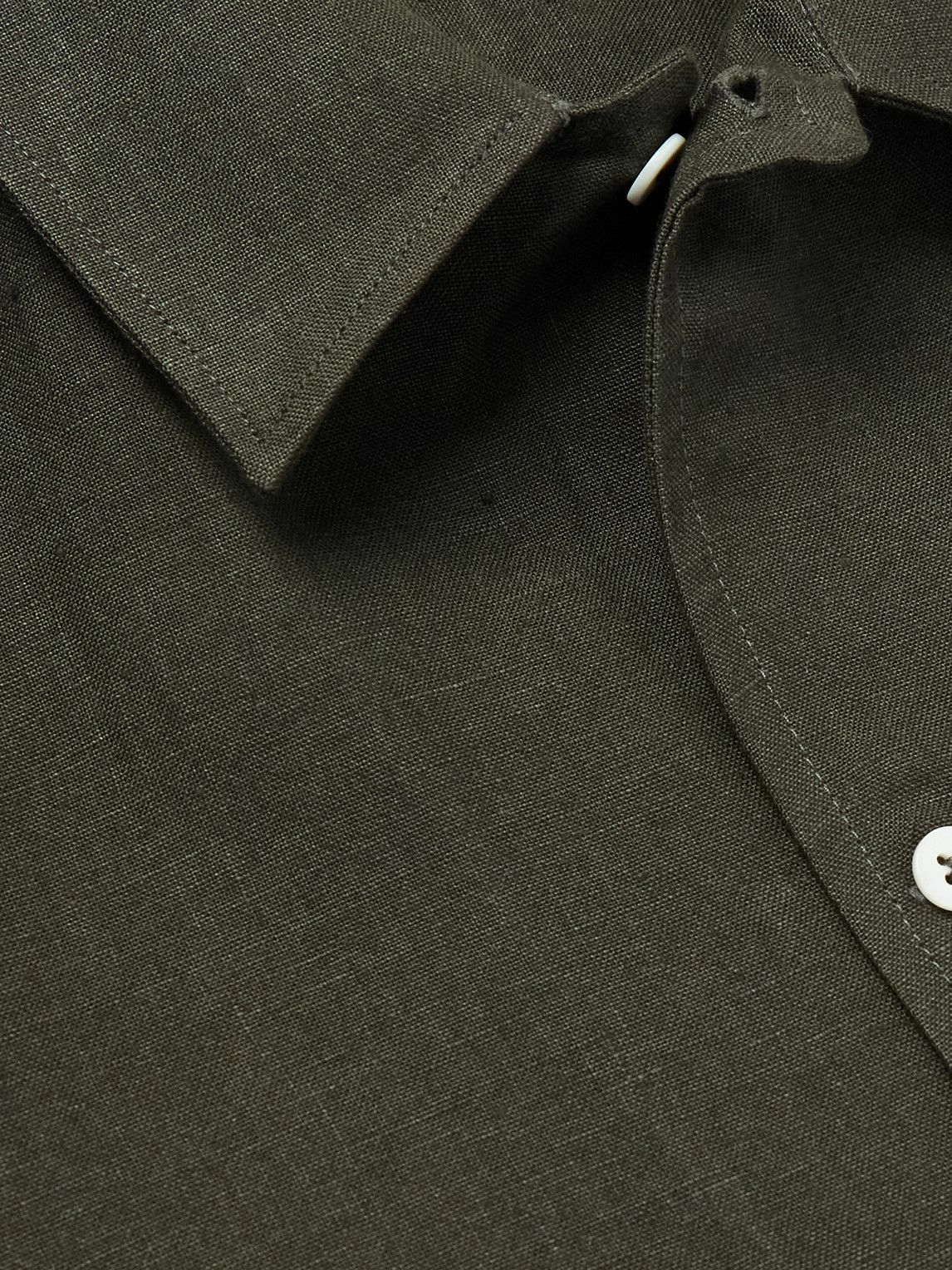 De Bonne Facture - Linen Shirt Jacket - Green