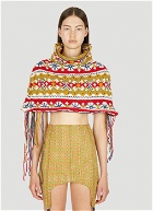 Folklore Knit Cape in Multicolour