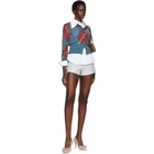 Vivienne Westwood Blue Argyle Cropped Cardigan