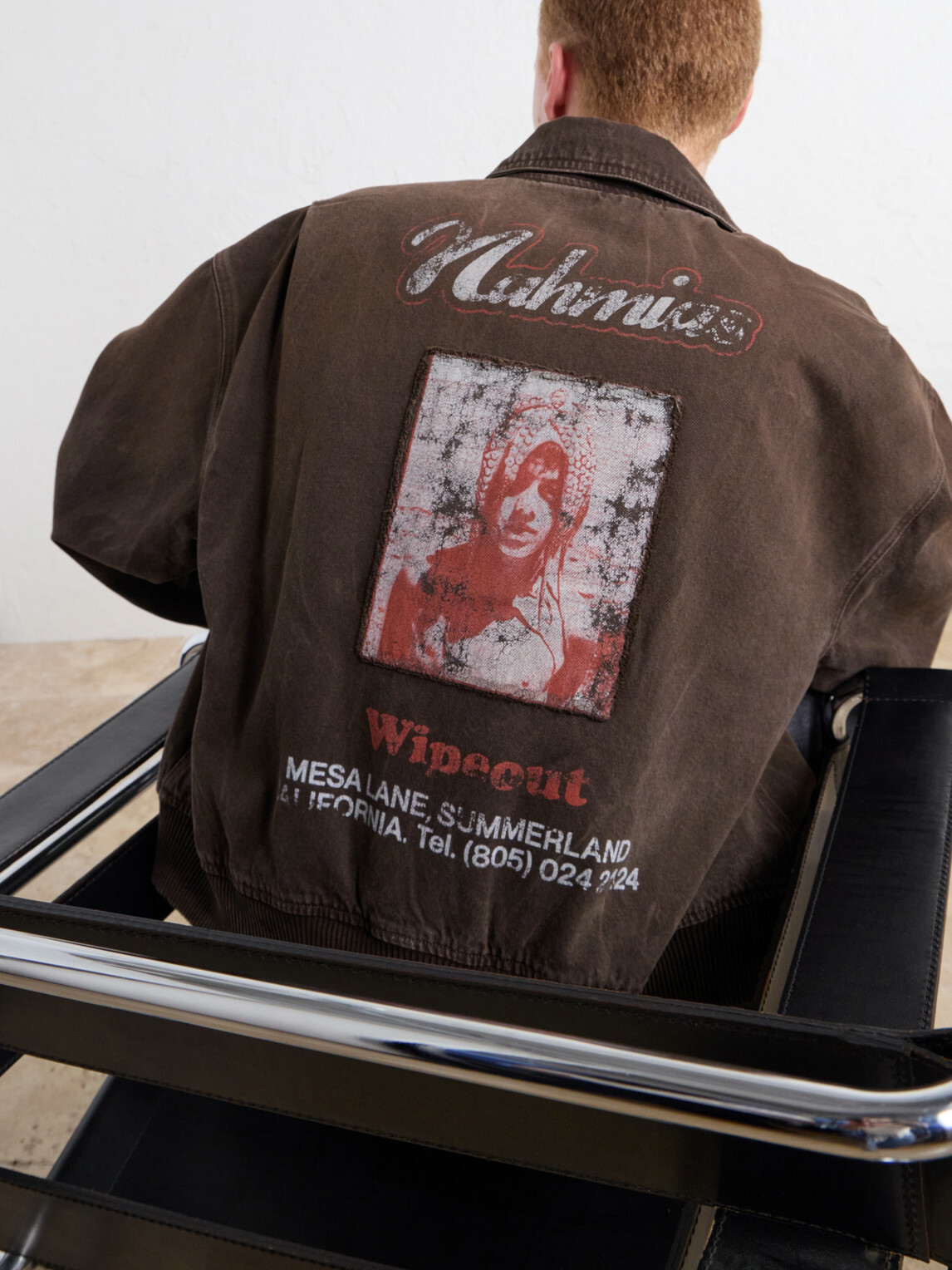 NAHMIAS - Wipeout Distressed Cotton-Twill Jacket - Brown