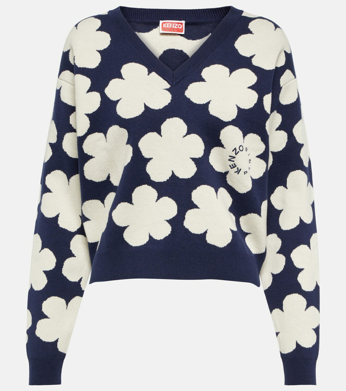 う*ど様 KENZO 花柄 ニットXL Kenzo Floral wool-blend sweater Kenzo