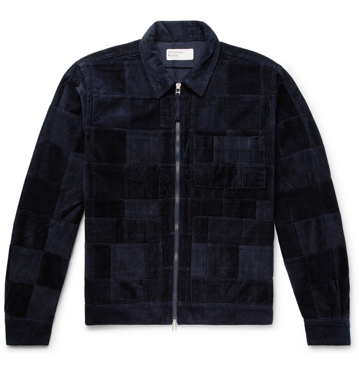 Photo: Universal Works - Patchwork Cotton-Corduroy Jacket - Blue