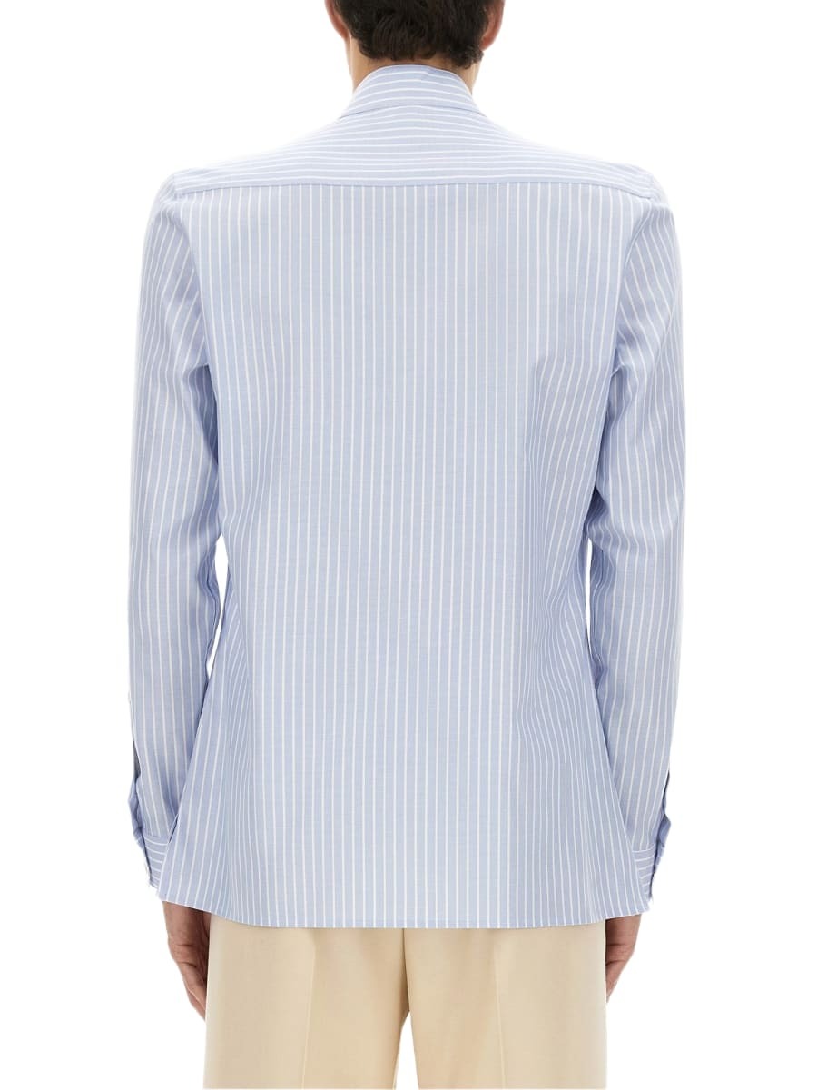 Tシャツ・カットソー VALENTINO COTTON OXFORD SHIRT WITH TOGGLE (7V3ABSI0AL0 043) Valentino Cotton Oxford Shirt With Toggle Valentino