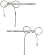 Marland Backus SSENSE Exclusive Silver Bow Hair Clips