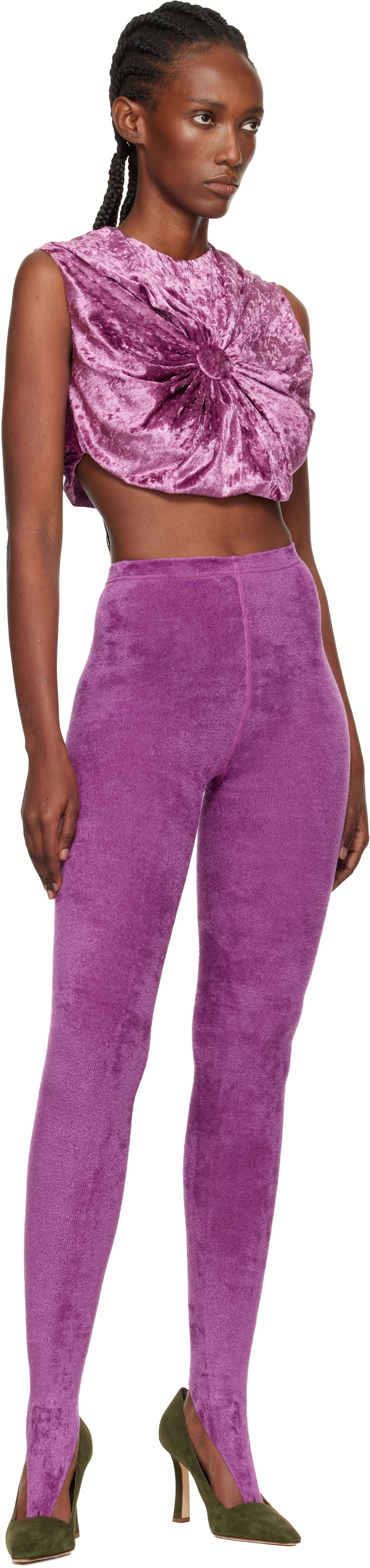 Julie Kegels Purple Thong Leggings