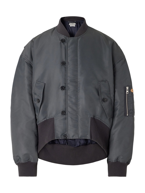 Photo: JW Anderson - Rib-Trimmed Shell Bomber Jacket - Gray