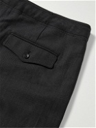 Rag & Bone - Bradford Straight-Leg Wool-Blend Piqué Drawstring Trousers - Black