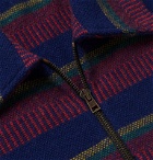 Alanui - Striped Knitted Cashmere and Cotton-Blend Jacket - Blue