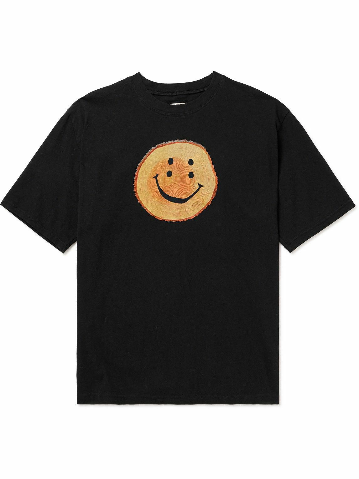 KAPITAL - Printed Cotton-Jersey T-Shirt - Black KAPITAL