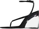 ALAÏA Black Invisible Thong Heeled Sandals