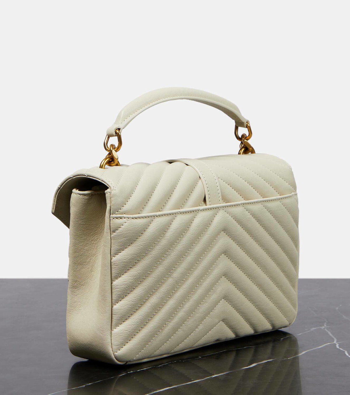 ショルダーバッグ・ポシェット SAINT LAURENT CREAM LEATHER COLLEGE MEDIUM SHOULDER BAG Saint Laurent College Medium leather shoulder bag Saint Laurent