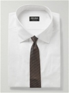 Zegna - Trofeo™ Cotton and Silk-Blend Poplin Shirt - White