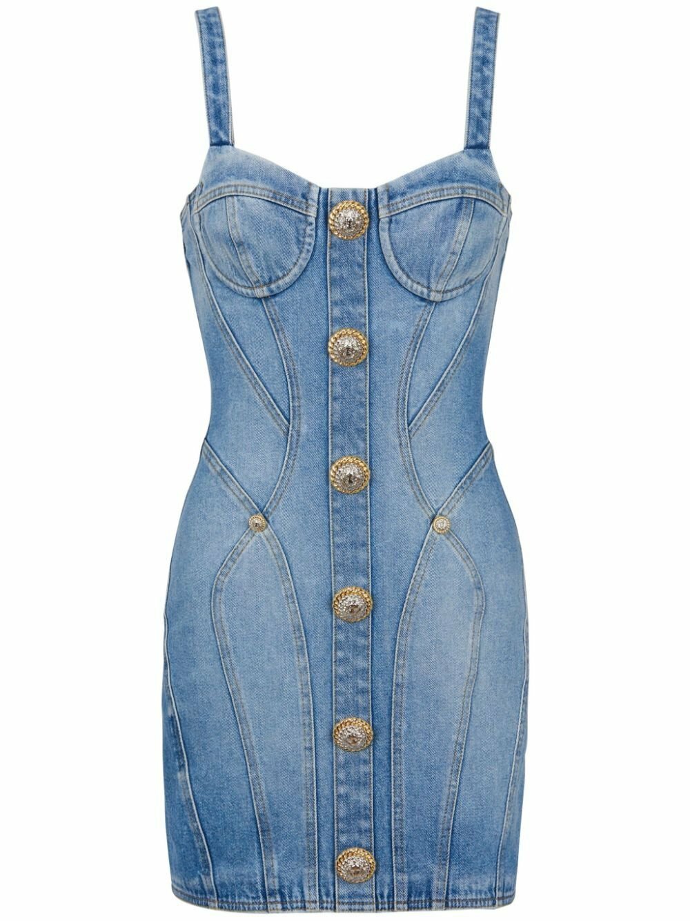 Balmain Blue Cotton Casual Dress main image 0