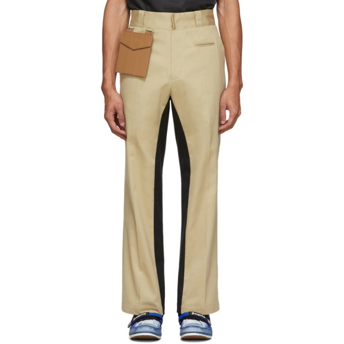 Photo: Palm Angels Beige and Black Pocket Trousers
