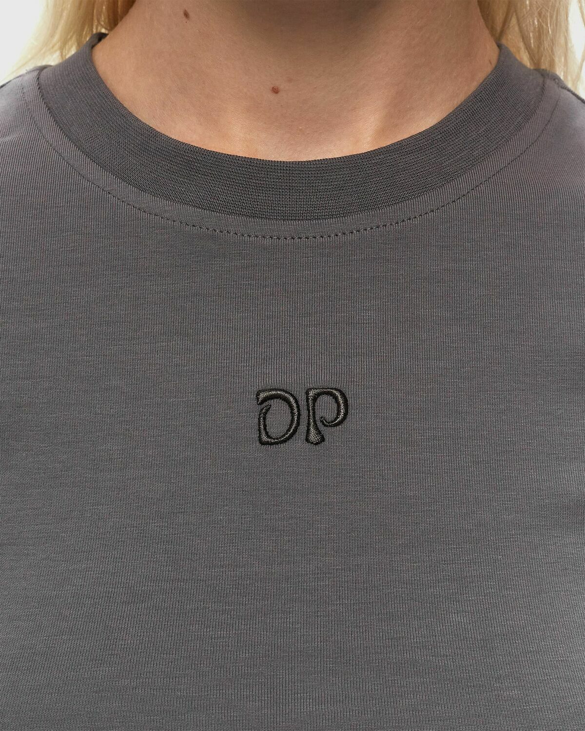 Daily Paper Unit Emb Fitted Tee Grey Shortsleeves