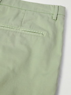 Boglioli - Straight-Leg Pleated Cotton-Blend Shorts - Green