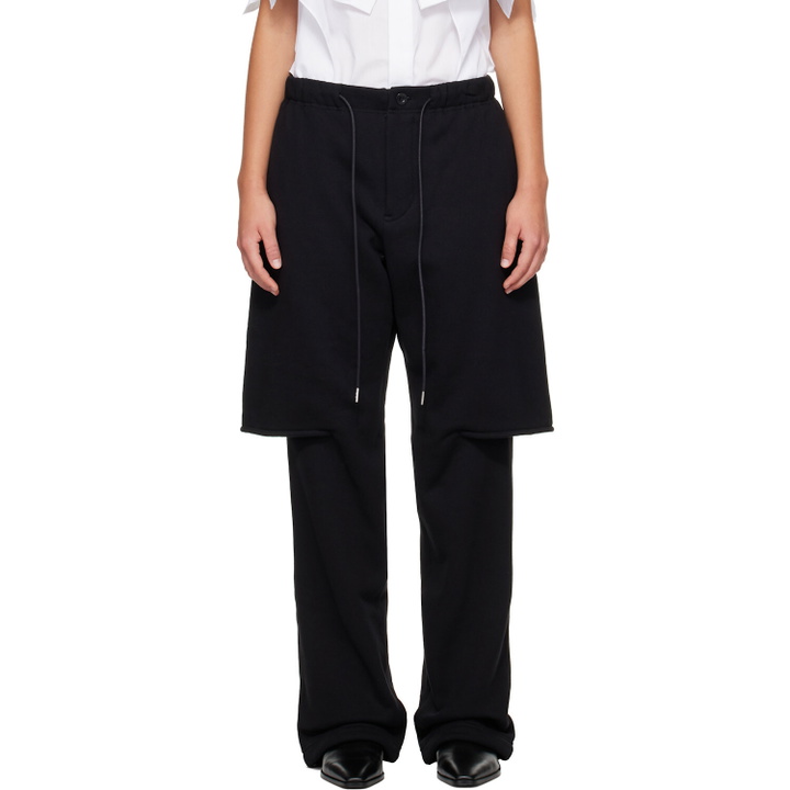Photo: sacai Black Cotton Jersey Lounge Pants