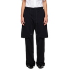 sacai Black Cotton Jersey Lounge Pants