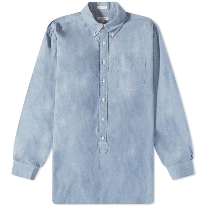Photo: Engineered Garments Men's 19th Century Button Down Shirt in Light Blue Chambray