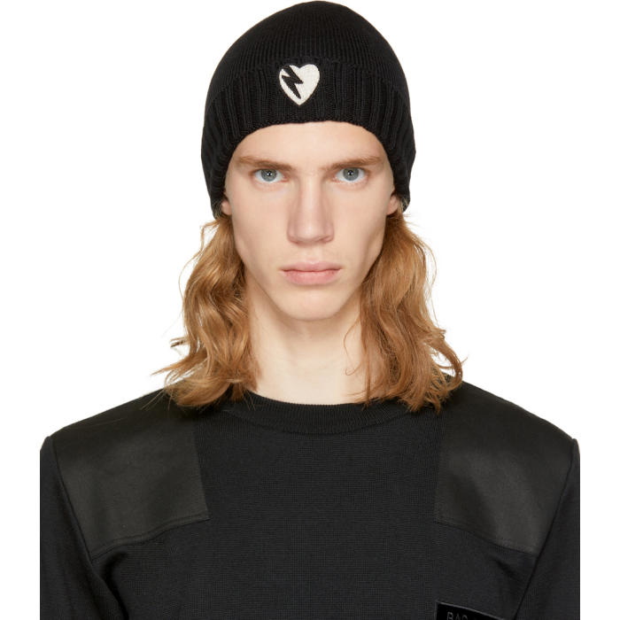 Photo: Saint Laurent Black Heart Beanie 