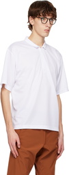 Whim Golf White Half-Zip Polo