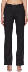 GUIZIO Black Polyester Trousers