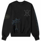 Daily Paper Men's Purdil Embroidery Crew Sweat in Black