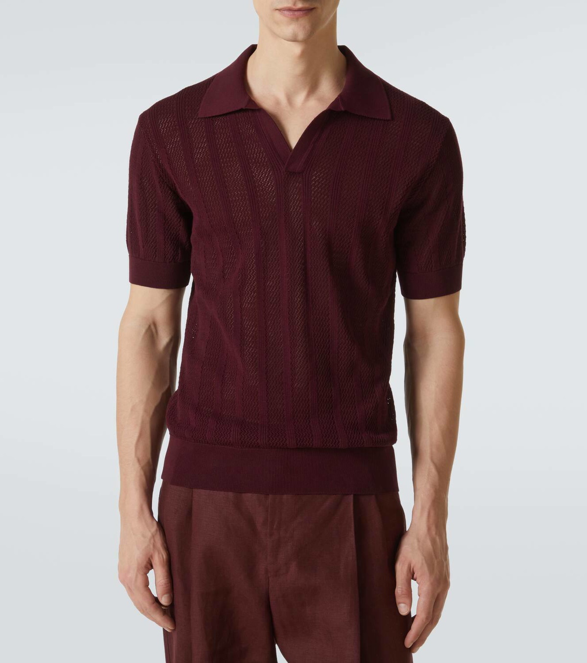 Dolce & Gabbana Red Cotton XOXO Collared Polo T-shirt main image 0