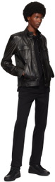 Belstaff Black Hand-Waxed Gangster Leather Jacket