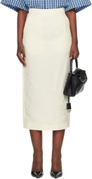 WILLY CHAVARRIA Off-White Tubo Midi Skirt