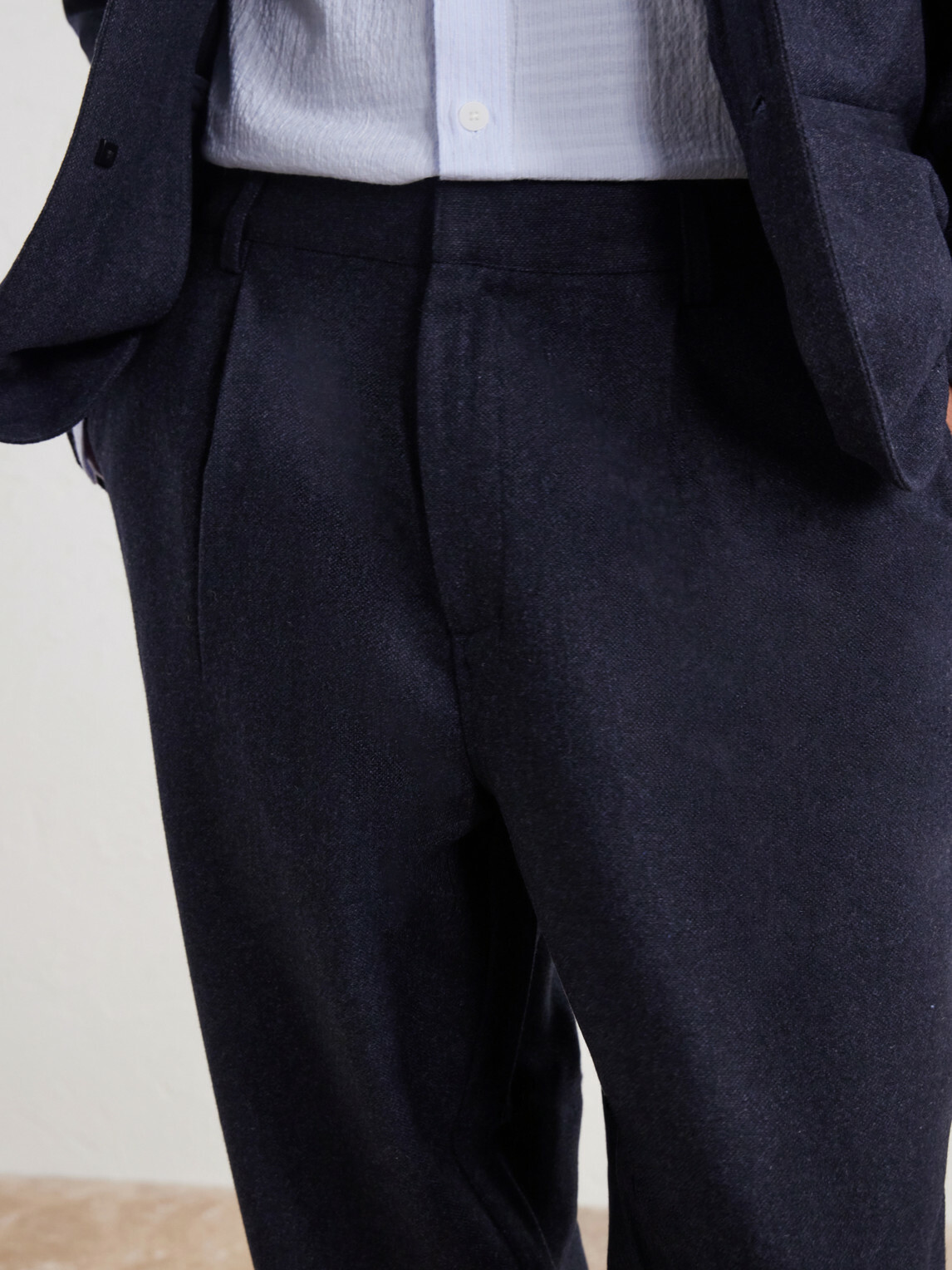 Folk - Assembly Straight-Leg Mélange Wool-Blend Suit Trousers - Blue