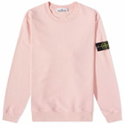 Stone Island Men's Garment Dyed Crew Neck Sweat in Pink