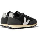 Veja - Rio Branco Leather and Rubber-Trimmed Alveomesh and Suede Sneakers - Black