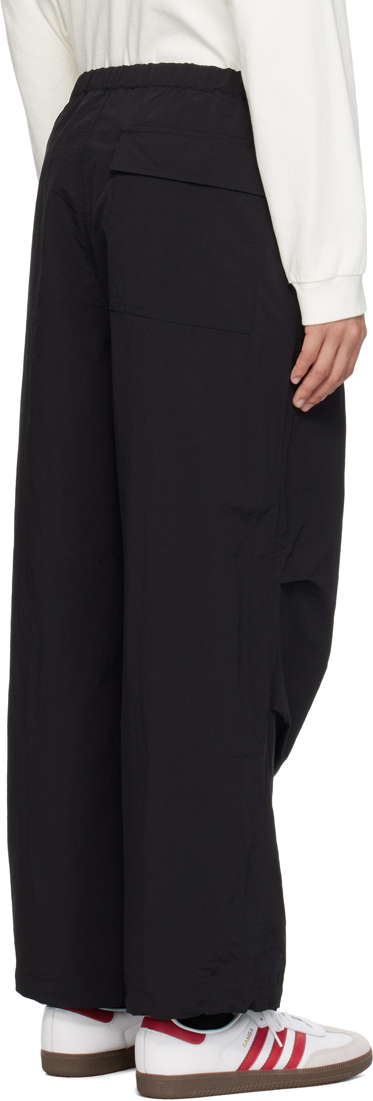 Metalwood Studio Black Parachute Trousers