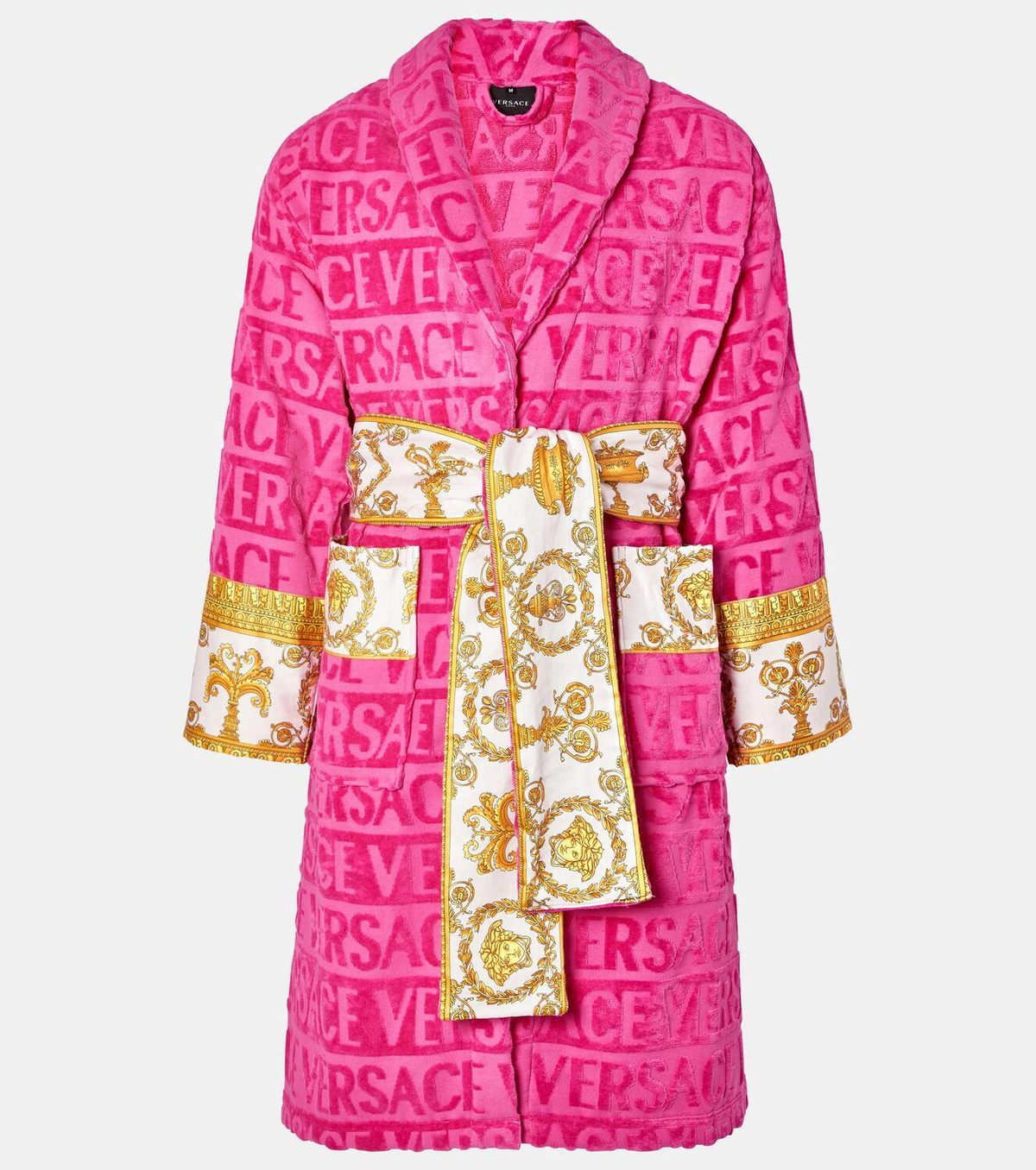 Versace Home Versace Allover cotton terry bathrobe