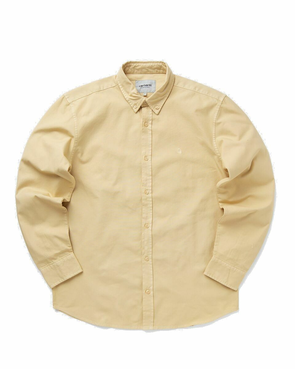 Photo: Carhartt Wip L/S Bolton Shirt Beige - Mens - Longsleeves