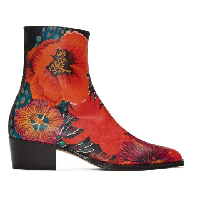Photo: Paul Smith Black Mapleton Floral Boots