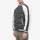 Eastlogue Men's Sukajan Varsity Down Jacket in Black/Ecru