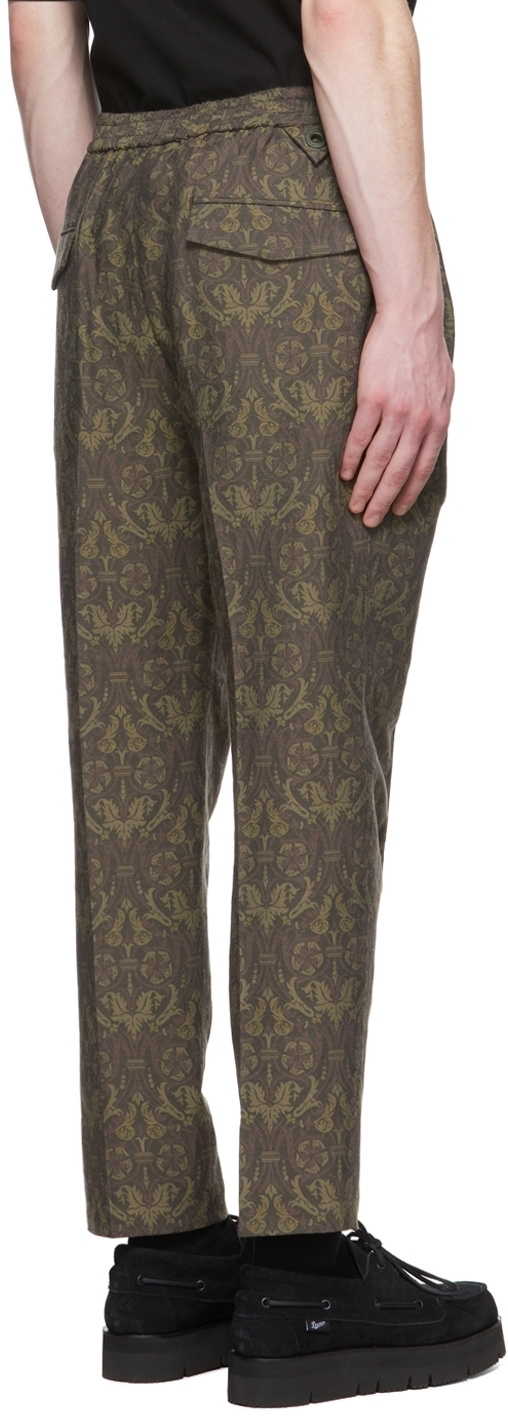 White Mountaineering Khaki Cotton Trousers