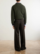 ssstein - Wide-Leg Wool Trousers - Brown