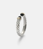 David Yurman Petite Cable sterling silver ring with onyx