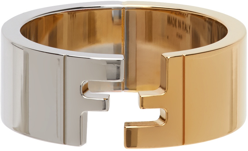 Photo: Fendi Silver & Gold 'Forever Fendi' Ring