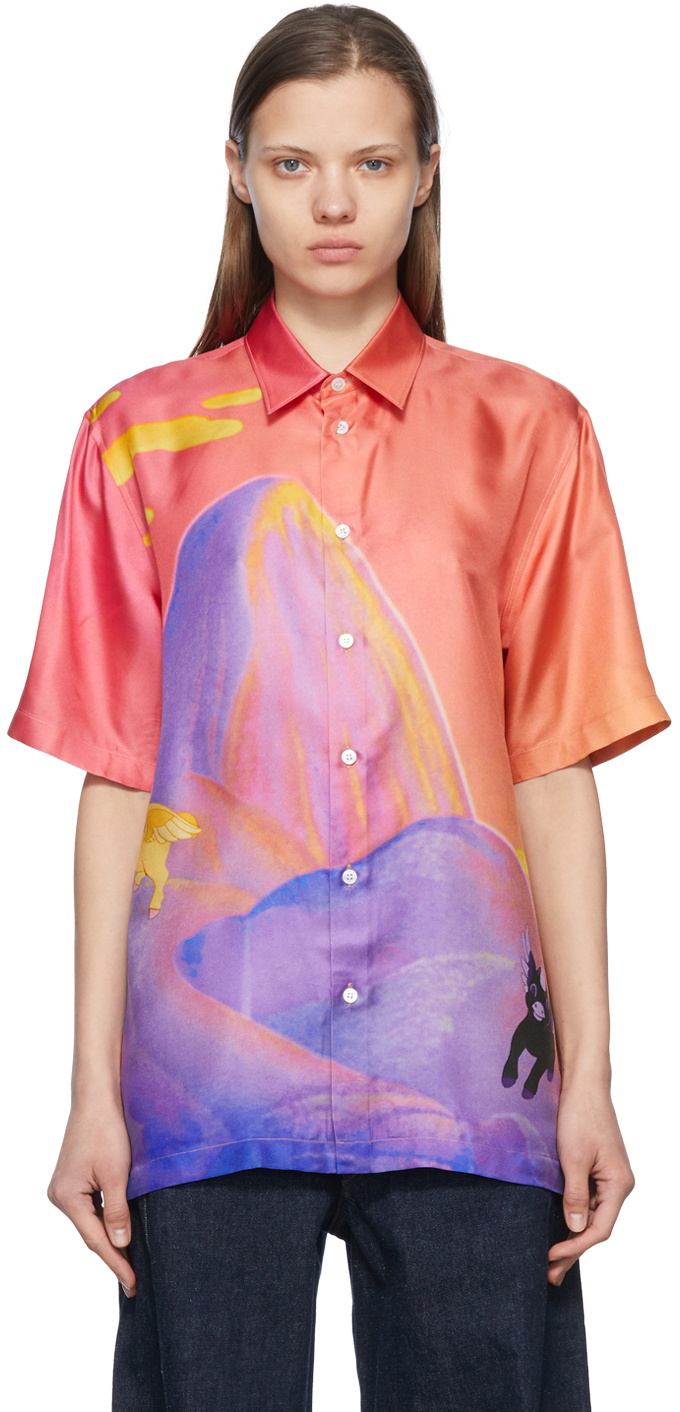 Stella McCartney Pink Fantasia Landscape Shirt Stella McCartney