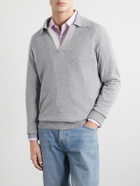 Lardini - Wool and Cashmere-Blend Polo Shirt - Gray