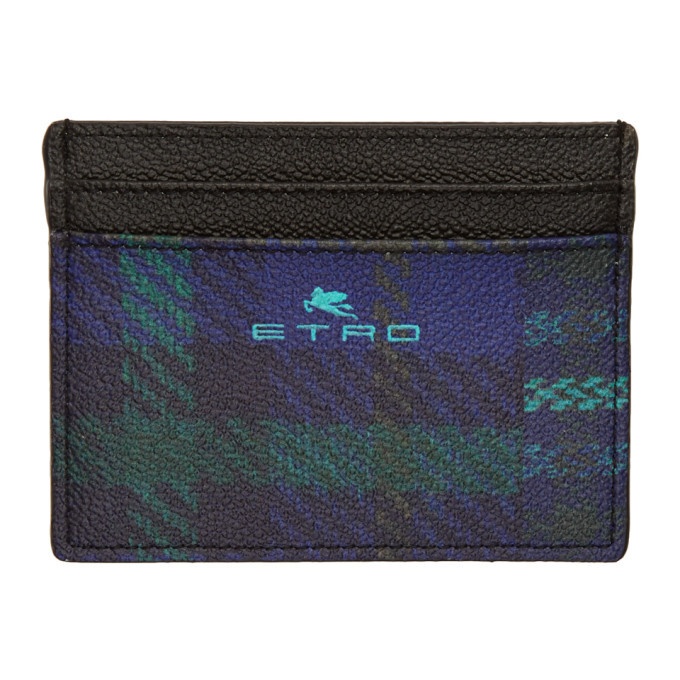 Photo: Etro Blue Logo Card Holder
