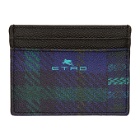 Etro Blue Logo Card Holder
