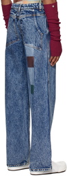 Eckhaus Latta Blue Wide-Leg Jeans