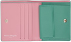 Maison Margiela Pink & Green Four Stitches Wallet